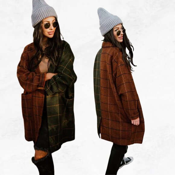 Dressed in Lala Scorpio OG Half + Half Oversized Coat - Picture 2 of 6